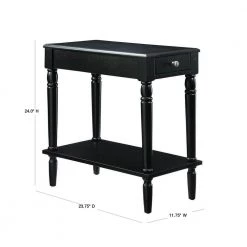 French Country Black No Tools Chairside Table by Convenience Concepts 8 French Country Black No Tools Chairside Table by Convenience Concepts -Cheap Convenience Concepts Store black convenience concepts end side tables r3 0156 40 1000