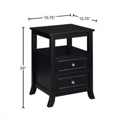 Melbourne 24 in. H Black End Table by Convenience Concepts 11 Melbourne 24 in. H Black End Table by Convenience Concepts -Cheap Convenience Concepts Store black convenience concepts end side tables r6 304 40 1000
