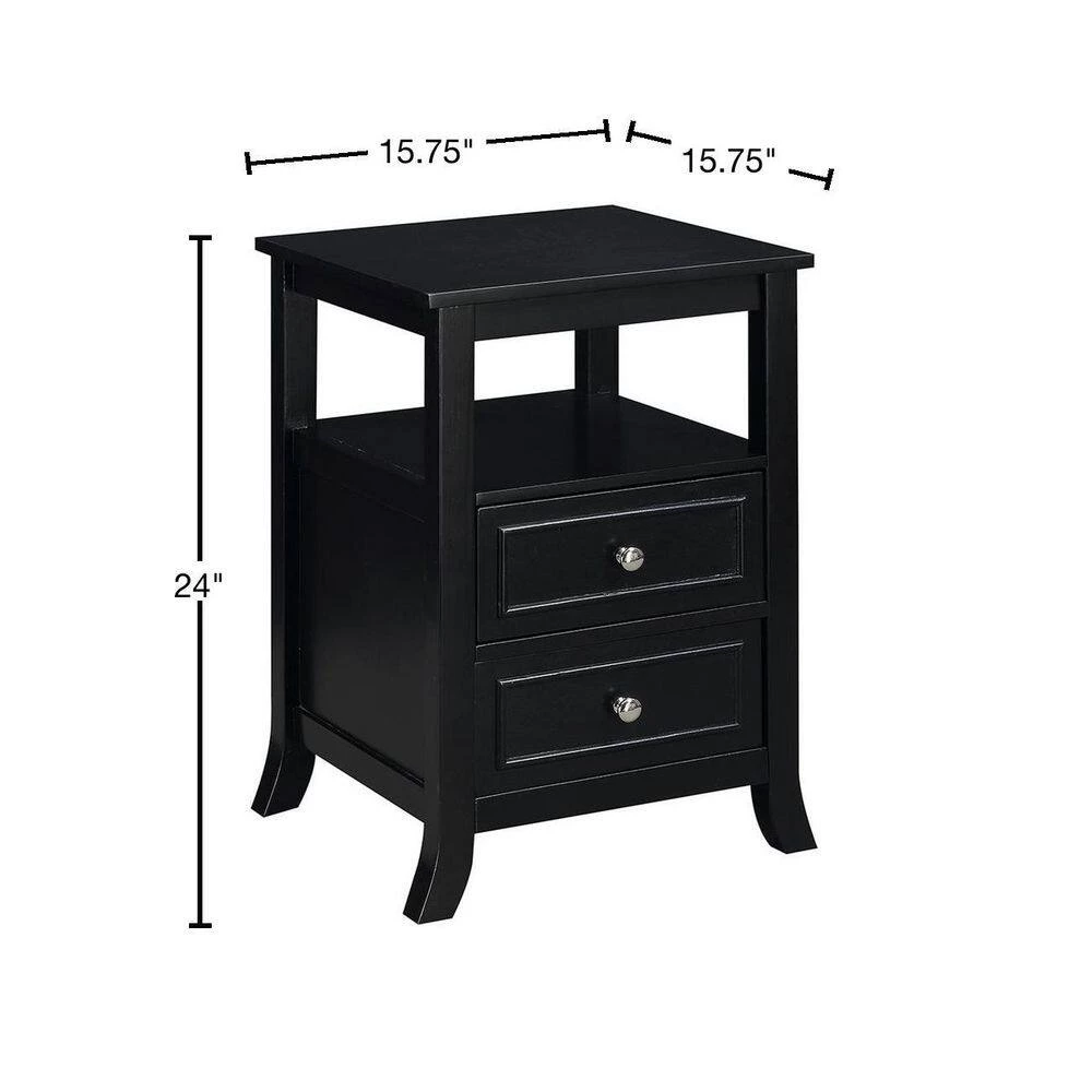 Melbourne 24 in. H Black End Table by Convenience Concepts 5 Melbourne 24 in. H Black End Table by Convenience Concepts - Image 3