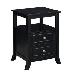 Melbourne 24 in. H Black End Table by Convenience Concepts