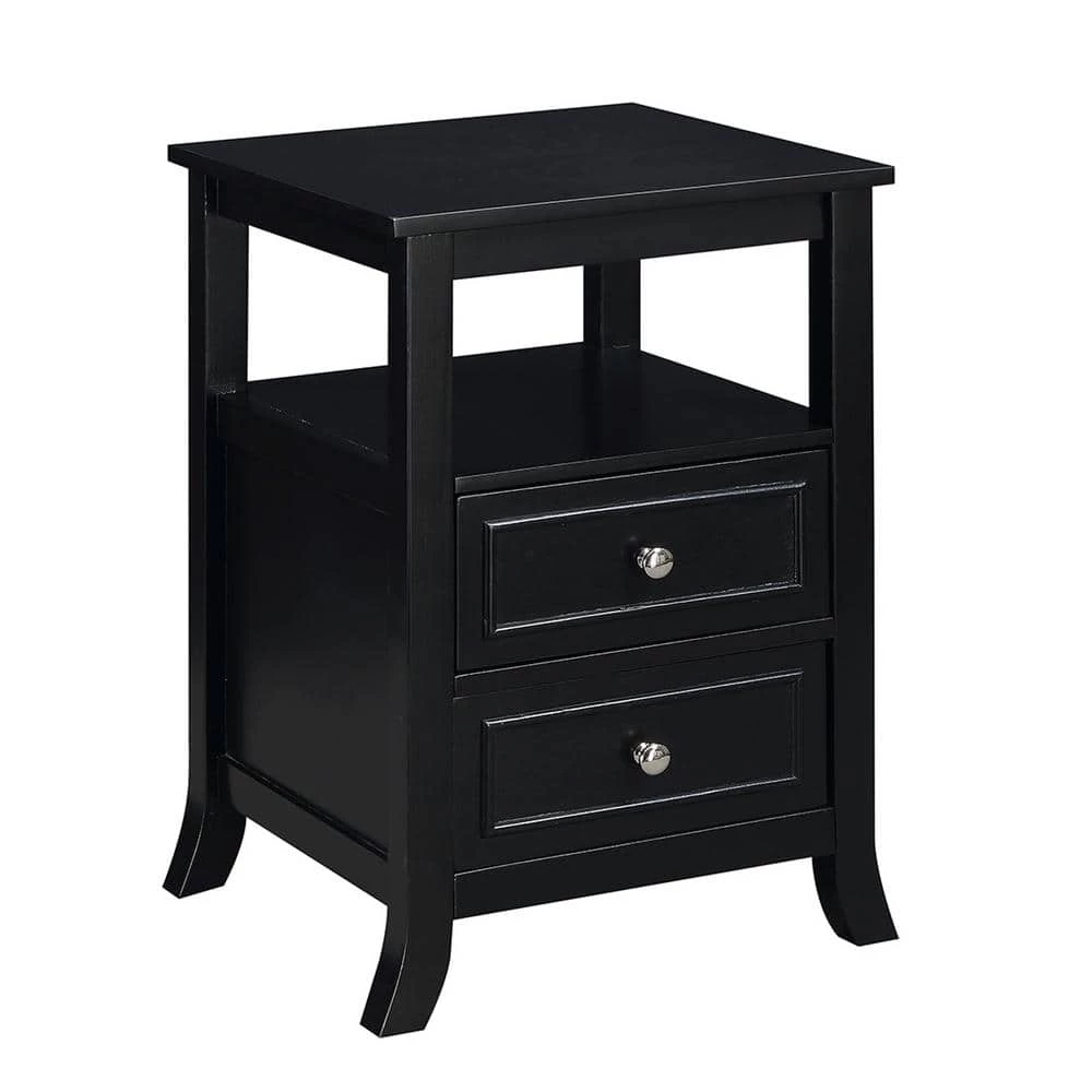 Melbourne 24 in. H Black End Table by Convenience Concepts 3 Melbourne 24 in. H Black End Table by Convenience Concepts