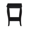 American Heritage Black 24 in.(H) Square Wood End Table with Two Tiers by Convenience Concepts 1 American Heritage Black 24 in.(H) Square Wood End Table with Two Tiers by Convenience Concepts -Cheap Convenience Concepts Store black convenience concepts end side tables r6 387 64 1000
