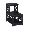 Oxford 23.75 in. Black 2-Step Chairside End Table by Convenience Concepts -Cheap Convenience Concepts Store black convenience concepts end side tables s20 345 64 1000