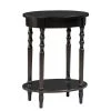 Classic Accents Brandi 19.75 in. Black Standard Oval Wood End Table with Shelf by Convenience Concepts -Cheap Convenience Concepts Store black convenience concepts end side tables v2 113 64 1000