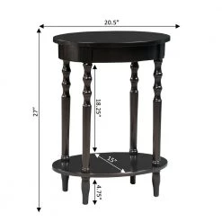 Classic Accents Brandi 19.75 in. Black Standard Oval Wood End Table with Shelf by Convenience Concepts 9 Classic Accents Brandi 19.75 in. Black Standard Oval Wood End Table with Shelf by Convenience Concepts -Cheap Convenience Concepts Store black convenience concepts end side tables v2 113 c3 1000