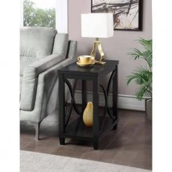 Florence 14 in. Black Standard Rectangle Wood End Table with Shelf by Convenience Concepts 11 Florence 14 in. Black Standard Rectangle Wood End Table with Shelf by Convenience Concepts -Cheap Convenience Concepts Store black convenience concepts end side tables v2 186 31 1000