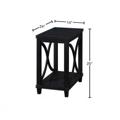 Florence 14 in. Black Standard Rectangle Wood End Table with Shelf by Convenience Concepts 9 Florence 14 in. Black Standard Rectangle Wood End Table with Shelf by Convenience Concepts -Cheap Convenience Concepts Store black convenience concepts end side tables v2 186 40 1000