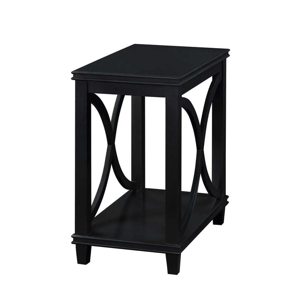 Florence 14 in. Black Standard Rectangle Wood End Table with Shelf by Convenience Concepts 3 Florence 14 in. Black Standard Rectangle Wood End Table with Shelf by Convenience Concepts