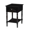 Country Oxford 16 in. Black Tall Rectangle Wood End Table with 1-Drawer, Charging Station and Shelf by Convenience Concepts 1 Country Oxford 16 in. Black Tall Rectangle Wood End Table with 1-Drawer, Charging Station and Shelf by Convenience Concepts -Cheap Convenience Concepts Store black convenience concepts end side tables v2 198 64 1000