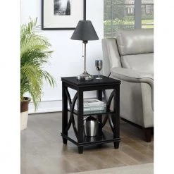 Florence 16 in. Black Standard Square End Table with Shelves by Convenience Concepts 11 Florence 16 in. Black Standard Square End Table with Shelves by Convenience Concepts -Cheap Convenience Concepts Store black convenience concepts end side tables v2 201 31 1000