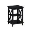 Florence 16 in. Black Standard Square End Table with Shelves by Convenience Concepts 1 Florence 16 in. Black Standard Square End Table with Shelves by Convenience Concepts -Cheap Convenience Concepts Store black convenience concepts end side tables v2 201 64 1000