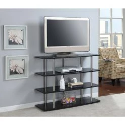 Designs2Go 47 in. Black Wood TV Stand 50 in. with Cable Management by Convenience Concepts 8 Designs2Go 47 in. Black Wood TV Stand 50 in. with Cable Management by Convenience Concepts -Cheap Convenience Concepts Store black convenience concepts tv stands 131372 40 1000