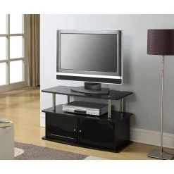 36 in. Black Particle Board TV Stand 36 in. with Doors by Convenience Concepts 7 36 in. Black Particle Board TV Stand 36 in. with Doors by Convenience Concepts -Cheap Convenience Concepts Store black convenience concepts tv stands 151160 31 1000