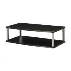 Designs2Go 31.5 in. Black Particle Board TV Swivel Stand Fits TVs Up to 32 in. with Cable Management by Convenience Concepts