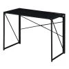 Xtra 39.5 in. Rectangular Black Particle Board/Metal Foldable Writing Desk with Charging Station by Convenience Concepts -Cheap Convenience Concepts Store black convenience concepts writing desks r7 136 64 1000