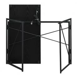 Xtra 39.5 in. Rectangular Black Particle Board/Metal Foldable Writing Desk with Charging Station by Convenience Concepts 15 Xtra 39.5 in. Rectangular Black Particle Board/Metal Foldable Writing Desk with Charging Station by Convenience Concepts -Cheap Convenience Concepts Store black convenience concepts writing desks r7 136 c3 1000