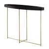 Lunar 42 in. Black/Gold Standard Oval Wood Top Console Table by Convenience Concepts