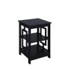 Town Square 23.50 in. Black Wood End Table by Convenience Concepts -Cheap Convenience Concepts Store black non lead paint convenience concepts end side tables s20 361 64 1000