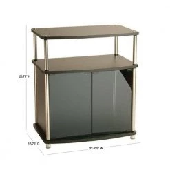 Designs2Go 24 in. Black Wood Grain Particle Board TV Stand Fits TVs Up to 25 in. with Storage Doors by Convenience Concepts 9 Designs2Go 24 in. Black Wood Grain Particle Board TV Stand Fits TVs Up to 25 in. with Storage Doors by Convenience Concepts -Cheap Convenience Concepts Store black wood grain convenience concepts tv stands 151056 40 1000