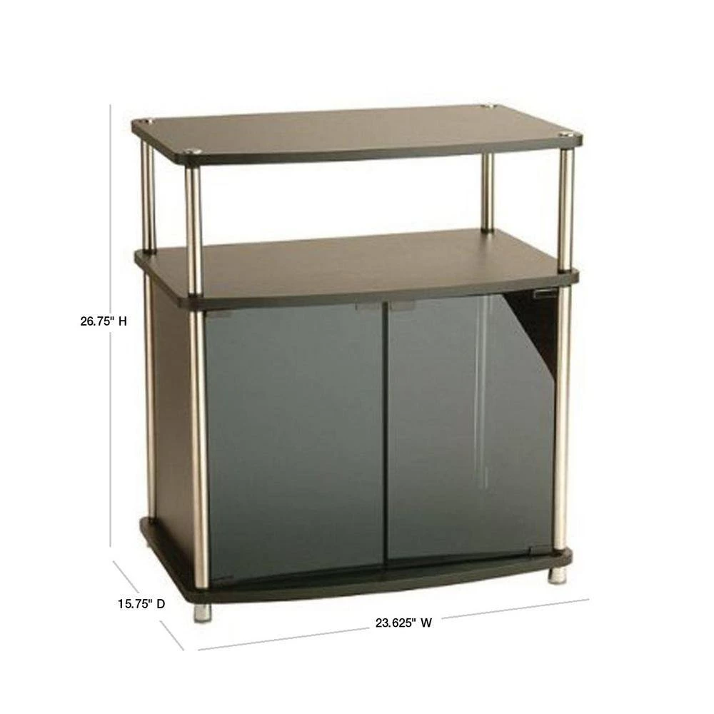 Designs2Go 24 in. Black Wood Grain Particle Board TV Stand Fits TVs Up to 25 in. with Storage Doors by Convenience Concepts 5 Designs2Go 24 in. Black Wood Grain Particle Board TV Stand Fits TVs Up to 25 in. with Storage Doors by Convenience Concepts - Image 3