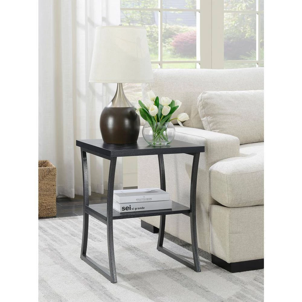 X-Calibur Black Woodgrain and Gray 23.75 in. H End Table by Convenience Concepts 12 X-Calibur Black Woodgrain and Gray 23.75 in. H End Table by Convenience Concepts - Image 10