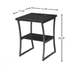 X-Calibur Black Woodgrain and Gray 23.75 in. H End Table by Convenience Concepts 14 X-Calibur Black Woodgrain and Gray 23.75 in. H End Table by Convenience Concepts -Cheap Convenience Concepts Store black woodgrain gray convenience concepts end side tables r4 0314 40 1000