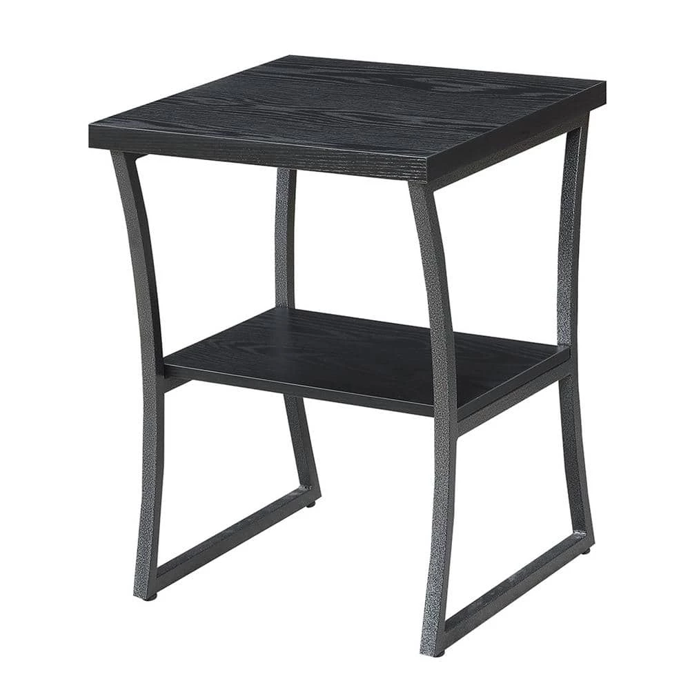 X-Calibur Black Woodgrain and Gray 23.75 in. H End Table by Convenience Concepts 3 X-Calibur Black Woodgrain and Gray 23.75 in. H End Table by Convenience Concepts