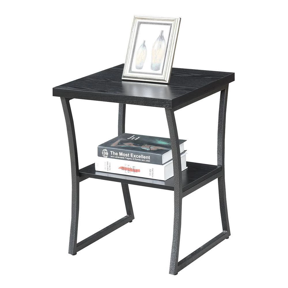 X-Calibur Black Woodgrain and Gray 23.75 in. H End Table by Convenience Concepts 7 X-Calibur Black Woodgrain and Gray 23.75 in. H End Table by Convenience Concepts - Image 5