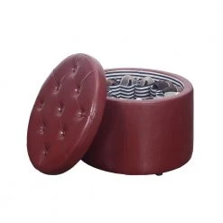 Designs4Comfort Burgundy Faux Leather Round Shoe Storage Ottoman by Convenience Concepts 9 Designs4Comfort Burgundy Faux Leather Round Shoe Storage Ottoman by Convenience Concepts -Cheap Convenience Concepts Store burgundy faux leather convenience concepts ottomans r9 190 77 1000