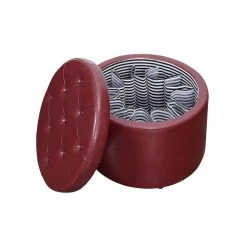 Designs4Comfort Burgundy Faux Leather Round Shoe Storage Ottoman by Convenience Concepts 10 Designs4Comfort Burgundy Faux Leather Round Shoe Storage Ottoman by Convenience Concepts -Cheap Convenience Concepts Store burgundy faux leather convenience concepts ottomans r9 190 c3 1000