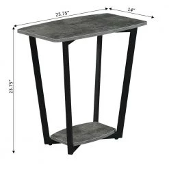 Graystone 23.75 in Cement/Black Short Rectangle Particle Board End Table with Shelf by Convenience Concepts 13 Graystone 23.75 in Cement/Black Short Rectangle Particle Board End Table with Shelf by Convenience Concepts -Cheap Convenience Concepts Store cement black convenience concepts end side tables r4 0664 4f 1000