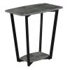 Graystone 23.75 in Cement/Black Short Rectangle Particle Board End Table with Shelf by Convenience Concepts