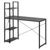 Designs2Go 44 in. Rectangle Charcoal Gray/Black Particle Board Writing Desk with Charging Station and Shelves by Convenience Concepts -Cheap Convenience Concepts Store charcoal gray black convenience concepts writing desks r4 0560 64 1000