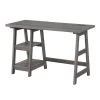 Designs2Go 47 in. Rectangular Charcoal Gray MDF Writing Desk with Charging Station by Convenience Concepts 1 Designs2Go 47 in. Rectangular Charcoal Gray MDF Writing Desk with Charging Station by Convenience Concepts -Cheap Convenience Concepts Store charcoal gray convenience concepts writing desks r7 128 64 1000