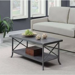 Brookline 42 in. Gray Large Rectangle Wood Coffee Table with Shelf by Convenience Concepts 13 Brookline 42 in. Gray Large Rectangle Wood Coffee Table with Shelf by Convenience Concepts -Cheap Convenience Concepts Store charcoal gray slate gray convenience concepts coffee tables r4 0340 4f 1000