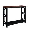 Omega 39.5 in. L x 31.5 in. H Cherry and Black Rectangle Wood Console Table with Bottom Shelf by Convenience Concepts -Cheap Convenience Concepts Store cherry black convenience concepts console tables s20 280 64 1000