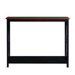 Omega 39.5 in. L x 31.5 in. H Cherry and Black Rectangle Wood Console Table with Bottom Shelf by Convenience Concepts -Cheap Convenience Concepts Store cherry black convenience concepts console tables s20 280 c3 1000