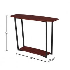 Graystone 48 in. Cherry/Black Frame Standard Rectangle Console Table with Shelves by Convenience Concepts 14 Graystone 48 in. Cherry/Black Frame Standard Rectangle Console Table with Shelves by Convenience Concepts -Cheap Convenience Concepts Store cherry black frame convenience concepts console tables r4 0333 40 1000