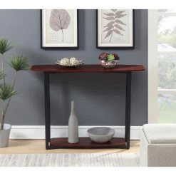 Graystone 48 in. Cherry/Black Frame Standard Rectangle Console Table with Shelves by Convenience Concepts 19 Graystone 48 in. Cherry/Black Frame Standard Rectangle Console Table with Shelves by Convenience Concepts -Cheap Convenience Concepts Store cherry black frame convenience concepts console tables r4 0333 44 1000