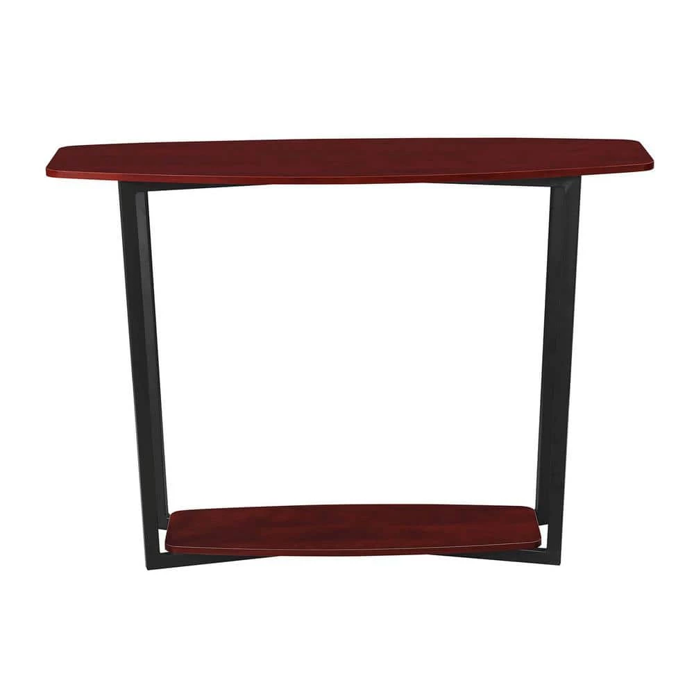 Graystone 48 in. Cherry/Black Frame Standard Rectangle Console Table with Shelves by Convenience Concepts 6 Graystone 48 in. Cherry/Black Frame Standard Rectangle Console Table with Shelves by Convenience Concepts - Image 4