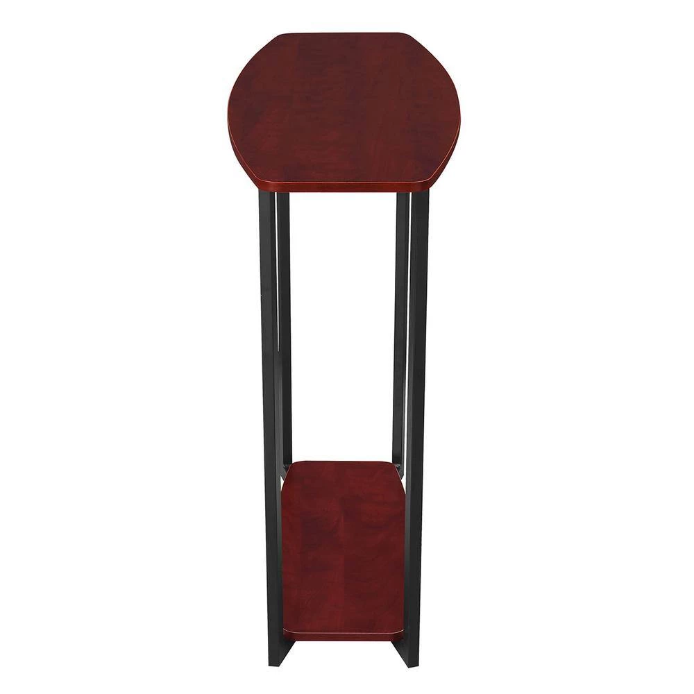 Graystone 48 in. Cherry/Black Frame Standard Rectangle Console Table with Shelves by Convenience Concepts 4 Graystone 48 in. Cherry/Black Frame Standard Rectangle Console Table with Shelves by Convenience Concepts - Image 2