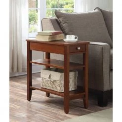 American Heritage 3 Tier Cherry End Table by Convenience Concepts -Cheap Convenience Concepts Store cherry convenience concepts end side tables 7107159ch 31 1000
