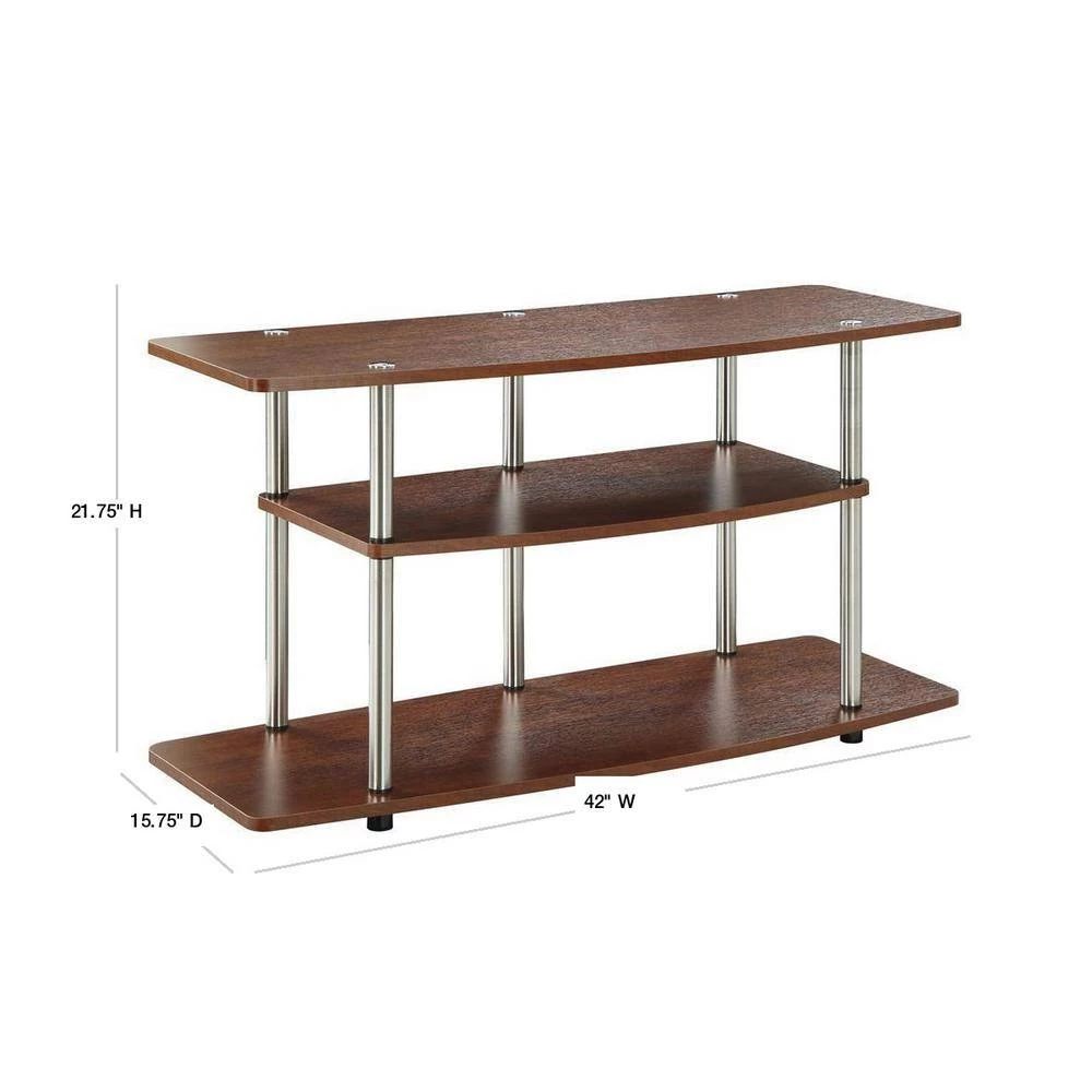 Designs2Go 42 in. Cherry Particle Board TV Stand 42 in. with Cable Management by Convenience Concepts 5 Designs2Go 42 in. Cherry Particle Board TV Stand 42 in. with Cable Management by Convenience Concepts - Image 3