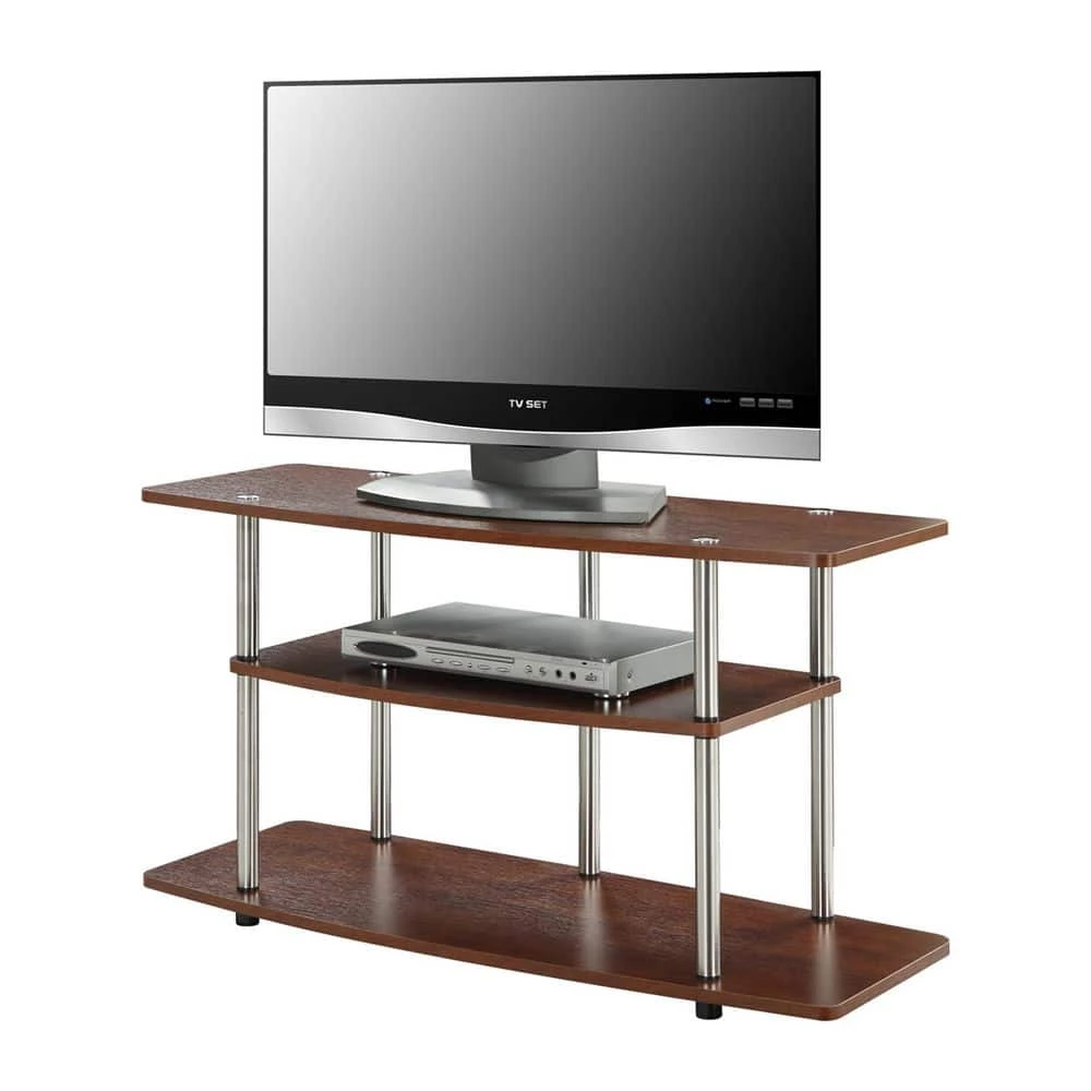 Designs2Go 42 in. Cherry Particle Board TV Stand 42 in. with Cable Management by Convenience Concepts 4 Designs2Go 42 in. Cherry Particle Board TV Stand 42 in. with Cable Management by Convenience Concepts - Image 2