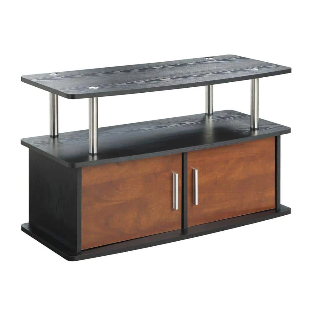 36 in. Cherry Particle Board TV Stand 36 in. with Doors by Convenience Concepts 3 36 in. Cherry Particle Board TV Stand 36 in. with Doors by Convenience Concepts