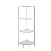 Royal Crest 50.75 in. Chrome Glass 4-Shelf Corner Bookcase by Convenience Concepts -Cheap Convenience Concepts Store chrome convenience concepts bookcases bookshelves s11 146 64 1000