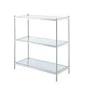 Royal Crest 30.25 in. H Chrome Glass 3-Shelf Accent Bookcase by Convenience Concepts -Cheap Convenience Concepts Store chrome convenience concepts bookcases bookshelves s11 147 64 1000