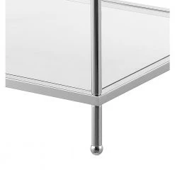 Royal Crest 54 in. Chrome Standard Height Rectangle Glass Top Console Table with 3-Tiers by Convenience Concepts -Cheap Convenience Concepts Store chrome convenience concepts console tables s11 173 4f 1000