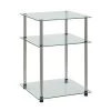 Designs2Go 3-Tier Glass End Table by Convenience Concepts 2 Designs2Go 3-Tier Glass End Table by Convenience Concepts -Cheap Convenience Concepts Store clear glass and stainless steel convenience concepts end side tables 157460 64 1000
