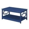 Town Square 39.25 in Cobalt Blue 18 in. Rectangular MDF Coffee Table with Shelf by Convenience Concepts -Cheap Convenience Concepts Store cobalt blue convenience concepts coffee tables s20 435 64 1000